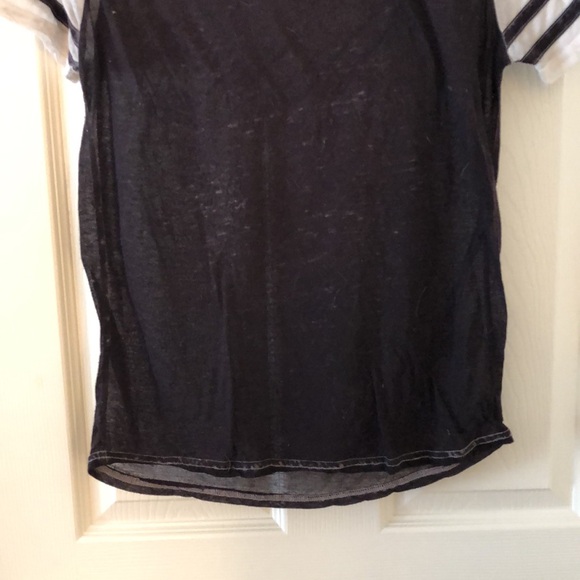 Gray + White Striped Tee - Picture 3 of 9